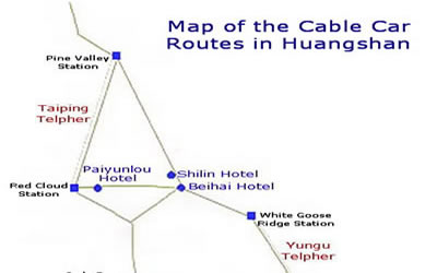 Yellow Mountain Cable Car Map