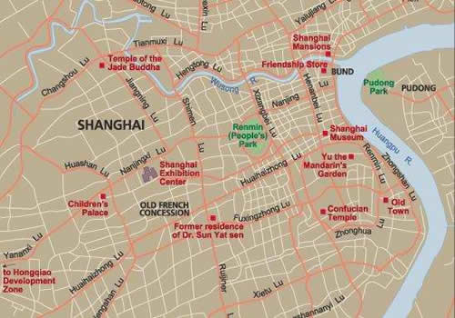 shanghai tourist map